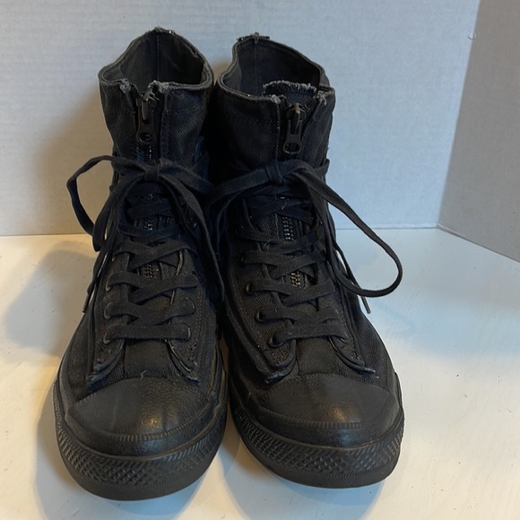 Converse Chuck Taylor Hi Top Black XHi Combat Boot Zipper M 11 W 13 - Picture 2 of 8